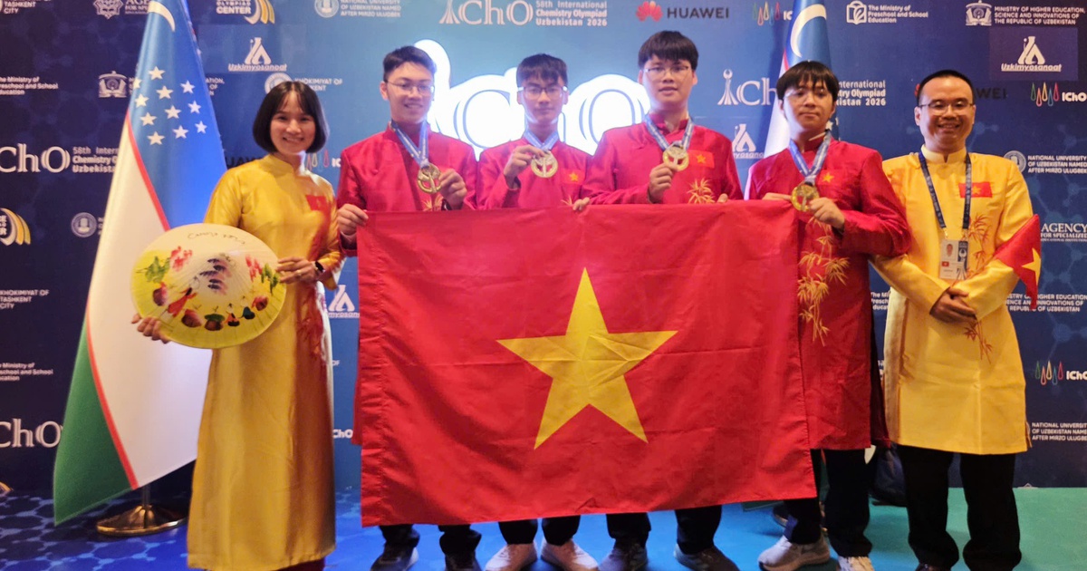Học sinh Việt Nam giành 4 Huy chương Vàng Hóa học, 4 Huy chương Bạc Sinh học quốc tế