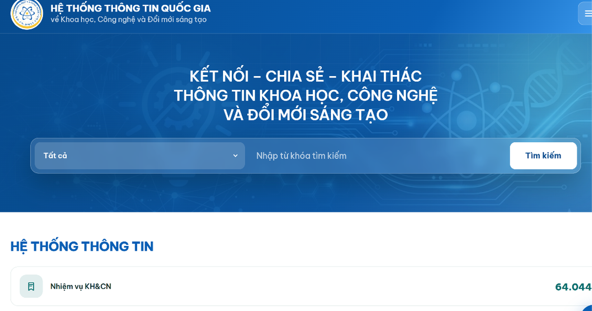 Ra mắt Hệ thống Thông tin quốc gia về khoa học, công nghệ và đổi mới sáng tạo
